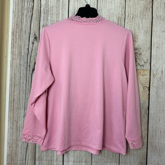Susan Graver Women’s pink lace tops size 1X - Picture 5 of 8